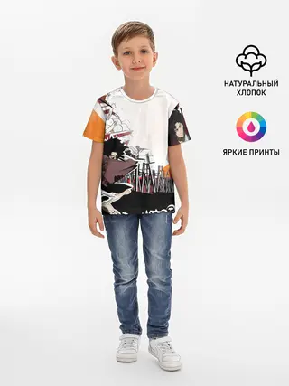 Детская базовая футболка / Афросамурай аниме