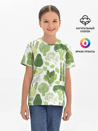 Детская базовая футболка / овощи