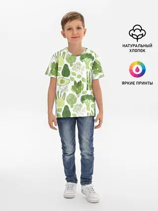 Детская базовая футболка / овощи