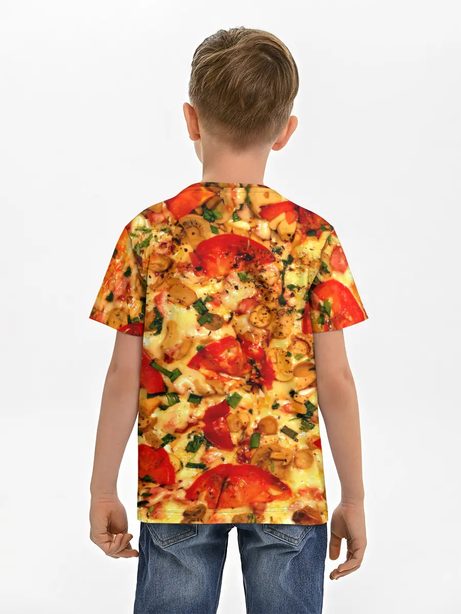 Детская базовая футболка / Пицца с грибами