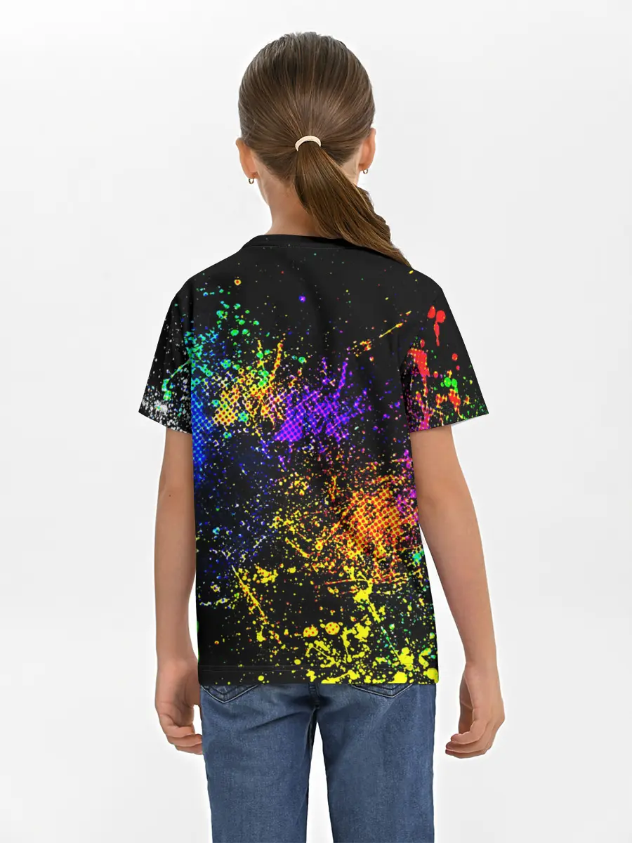 Детская базовая футболка / БРЫЗКИ КРАСОК