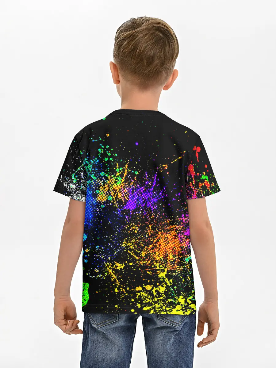 Детская базовая футболка / БРЫЗКИ КРАСОК