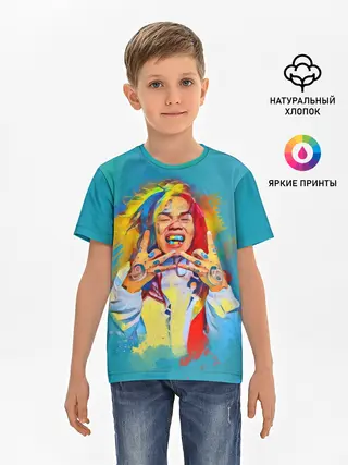 Детская базовая футболка / 6IX9INE PAINTS