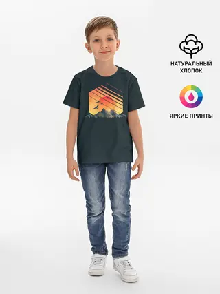Детская базовая футболка / Заход Солнца