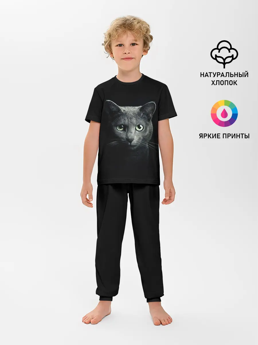 Детская пижама с брюками / Кот