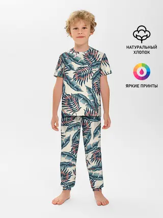 Детская пижама с брюками / Тихие тропики