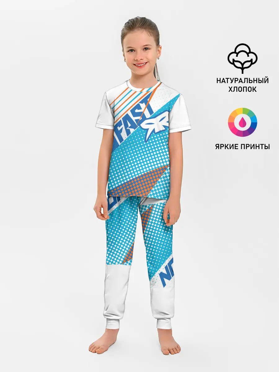 Детская пижама с брюками / Форма для мотокросса FOX