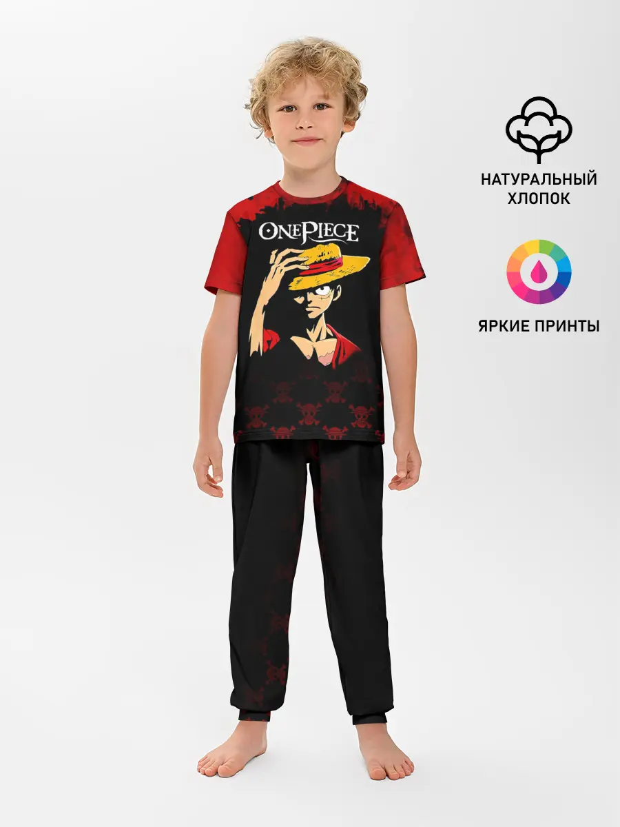 Детская пижама с брюками / Луффи One Piece. Большой куш