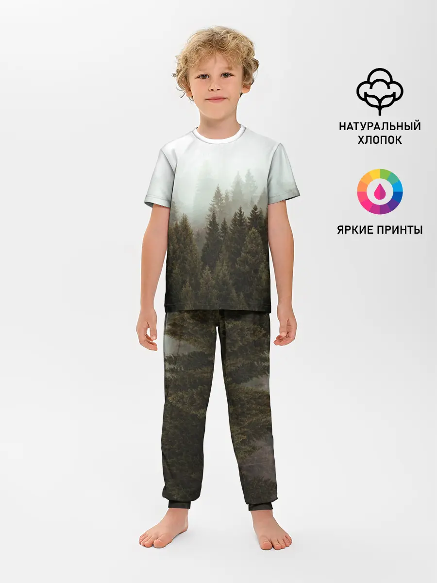 Детская пижама с брюками / Деревья