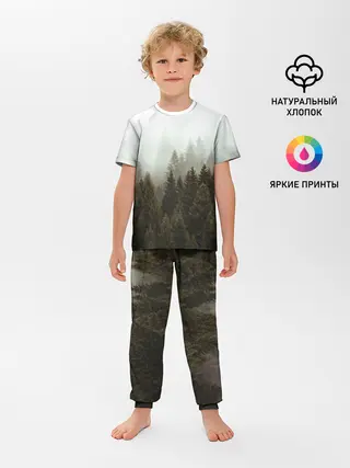 Детская пижама с брюками / Деревья