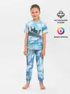 Детская пижама с брюками / Снежный котенок