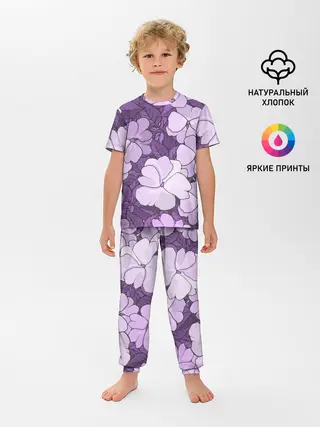 Детская пижама с брюками / Цветы
