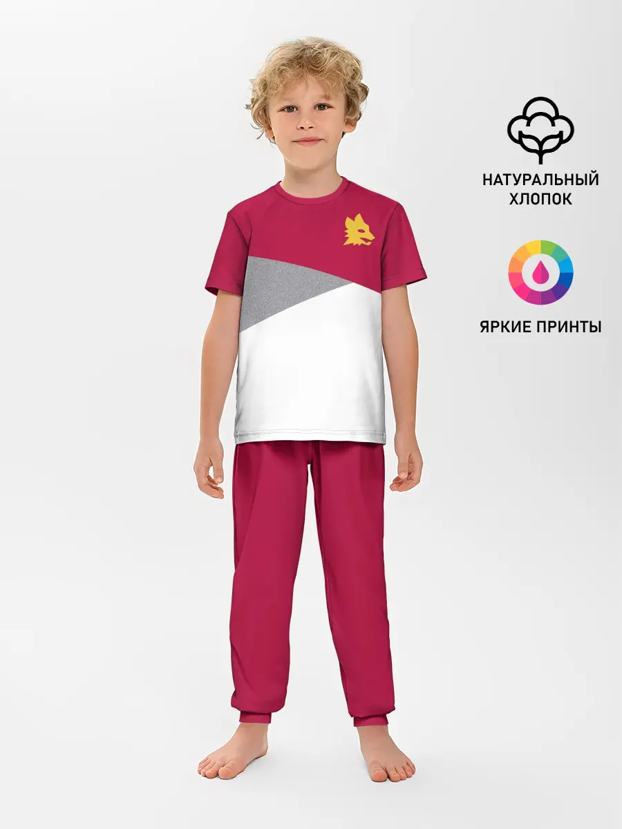 Детская пижама с брюками / AS Roma | Red Design 21/22