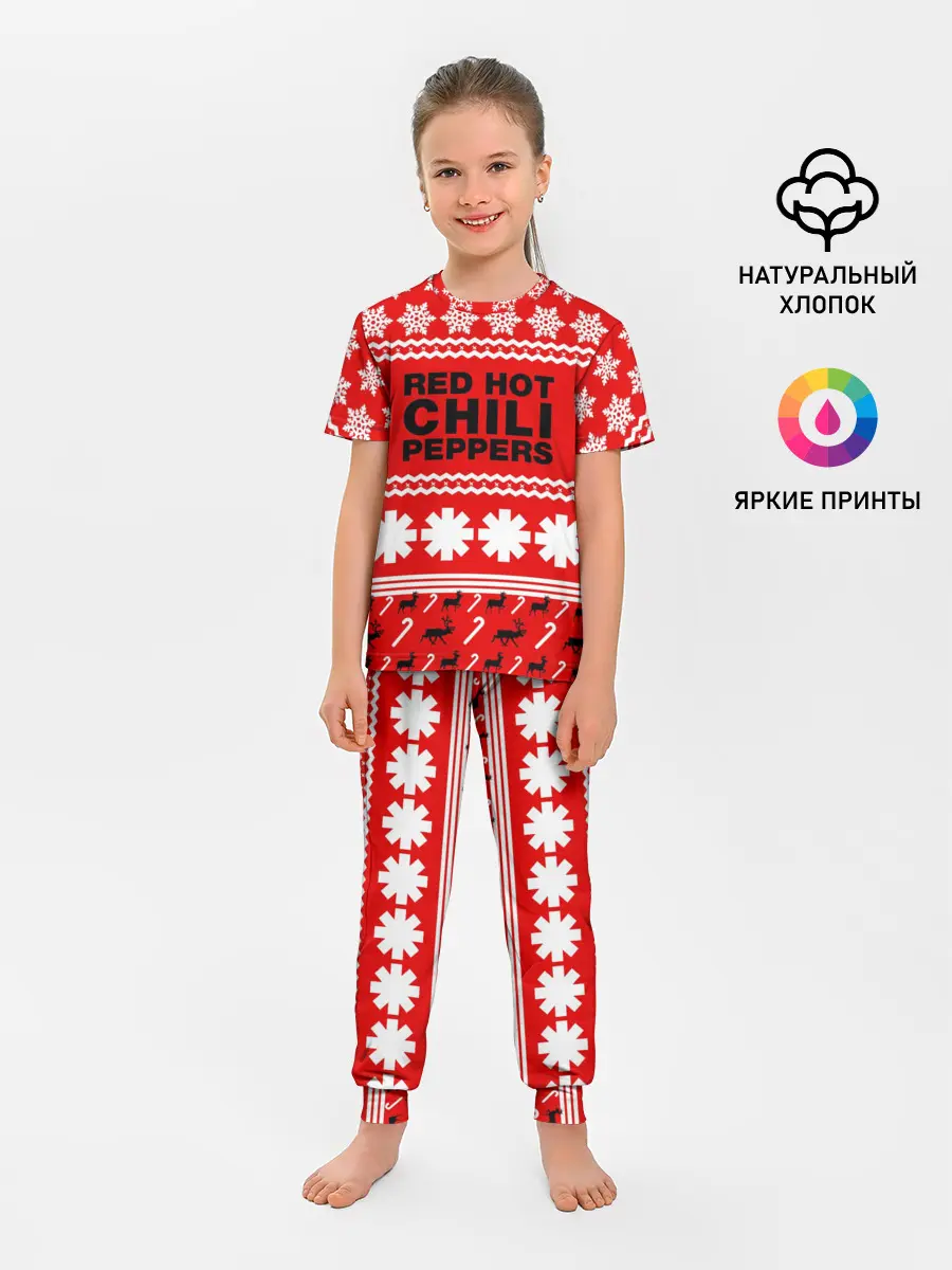 Детская пижама с брюками / Праздничный RHCP