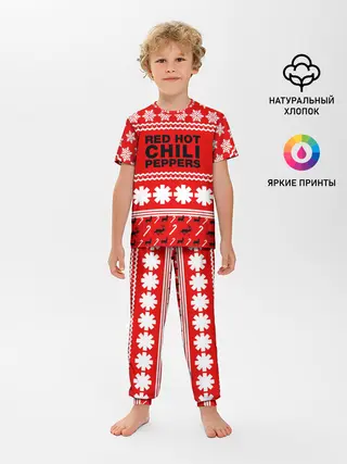 Детская пижама с брюками / Праздничный RHCP