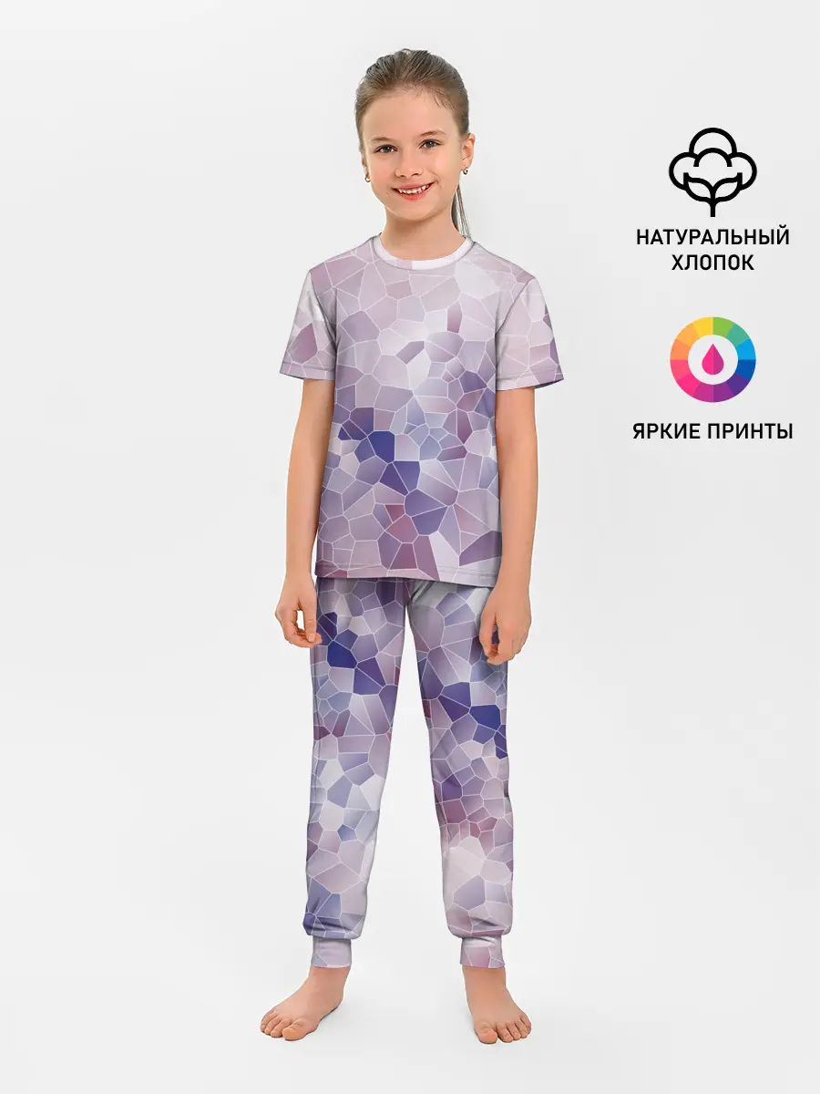 Детская пижама с брюками / Узор Мозаика