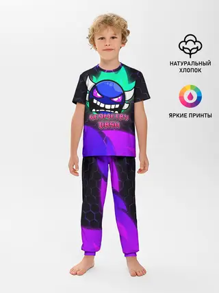 Детская пижама с брюками / Geometry Dash