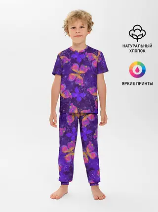 Детская пижама с брюками / БАБОЧКИ ПАТТЕРН | BUTTERFLY PATTERN