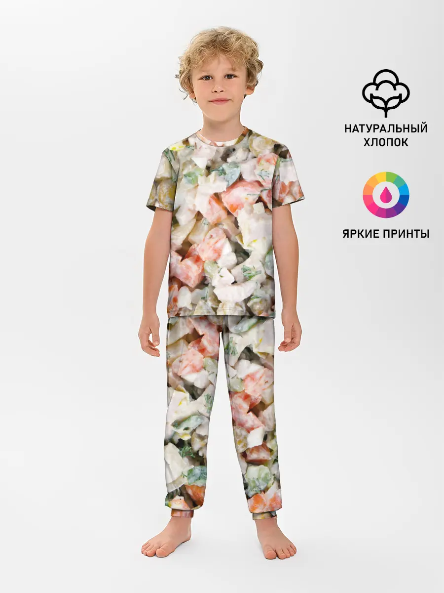 Детская пижама с брюками / Оливье