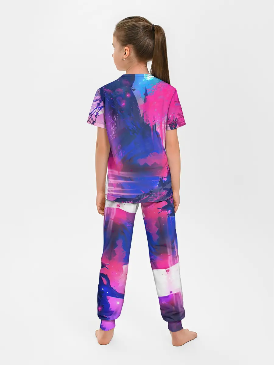 Детская пижама с брюками / Неоновые Краски
