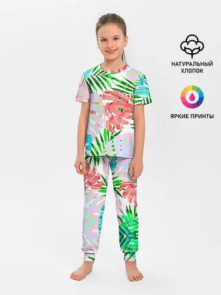 Детская пижама с брюками / ЛИСТЬЯ 2.0