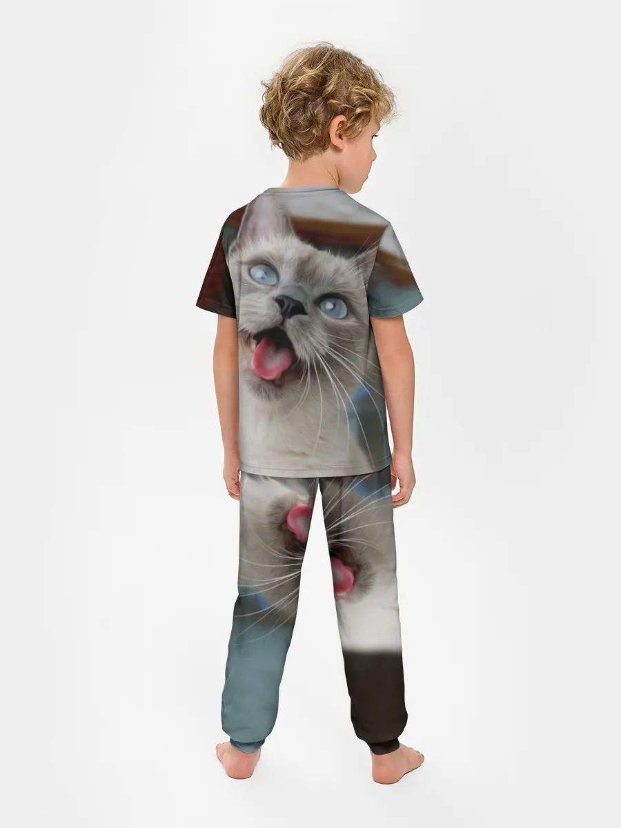 Детская пижама с брюками / Сиамский котенок
