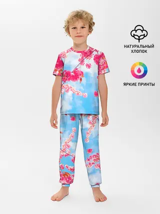 Детская пижама с брюками / Цветение Вишни