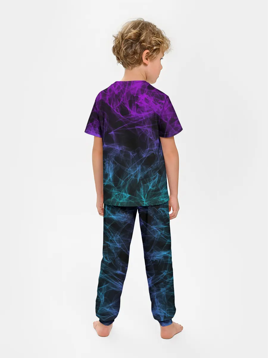 Детская пижама с брюками / NEON SMOKES STRIPES | НЕОНОВЫЕ ВОЛНЫ