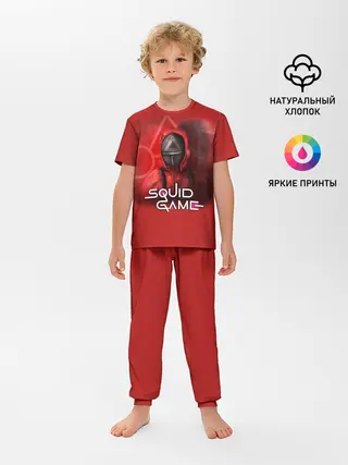 Детская пижама с брюками / ИГРА В КАЛЬМАРА | ТРЕУГОЛЬНИК
