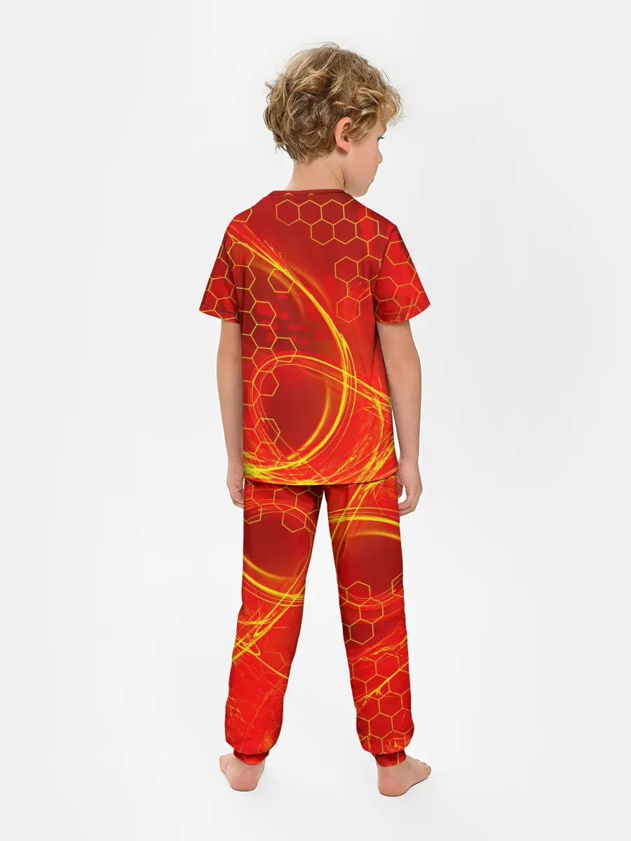 Детская пижама с брюками / Неоновый Огонь