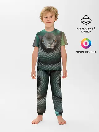 Детская пижама с брюками / Чёрная мамба