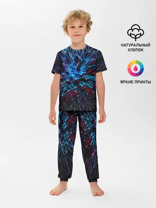 Детская пижама с брюками / NEON GEOMETRY
