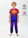 Детская пижама с брюками / Размытый оранжево-фиолетовый