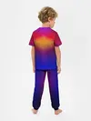 Детская пижама с брюками / Размытый оранжево-фиолетовый
