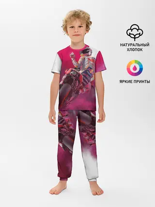 Детская пижама с брюками / Парень На Мотоцикле