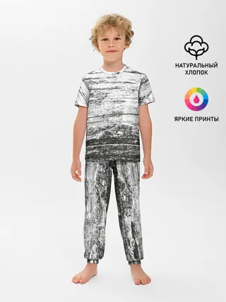 Детская пижама с брюками / Деревянный