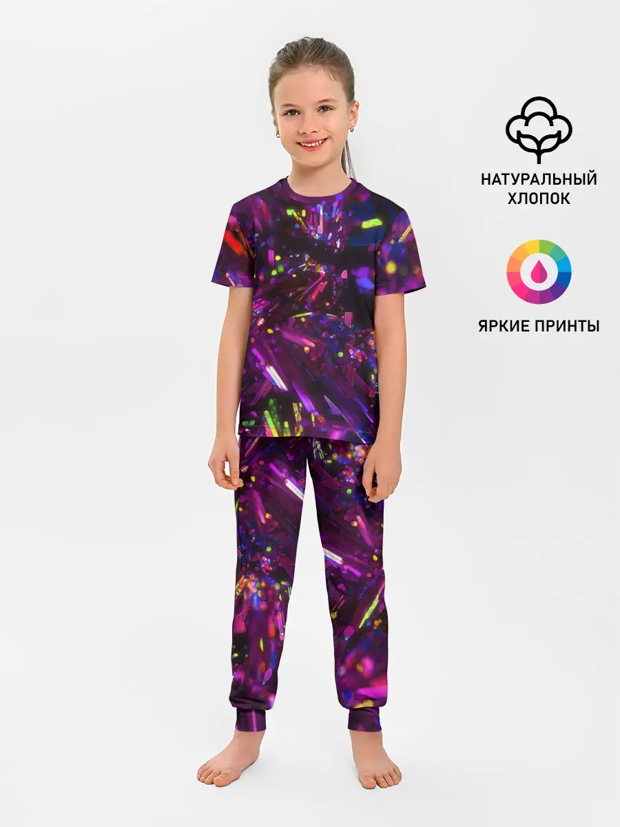 Детская пижама с брюками / Фиолетовый бриллиант