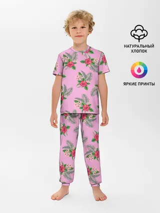 Детская пижама с брюками / Букеты лилий