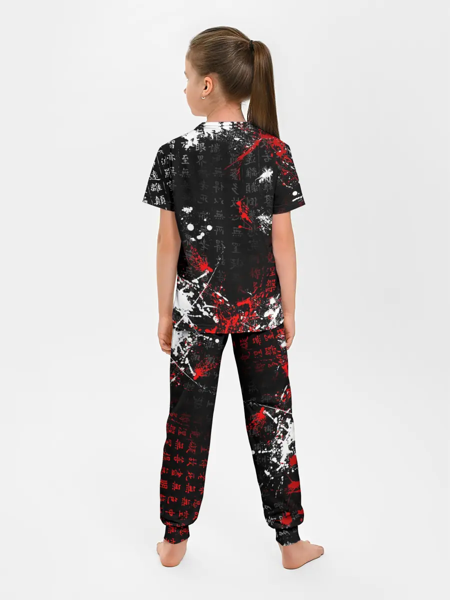 Детская пижама с брюками / Японские символы | Митсубиси