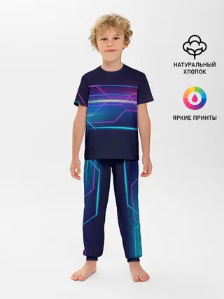 Детская пижама с брюками / Лазерные лучи