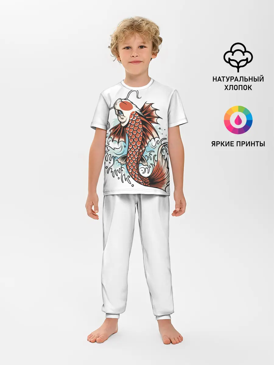 Детская пижама с брюками / Карп Кои