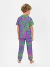 Детская пижама с брюками / Неоновый абстрактный узор