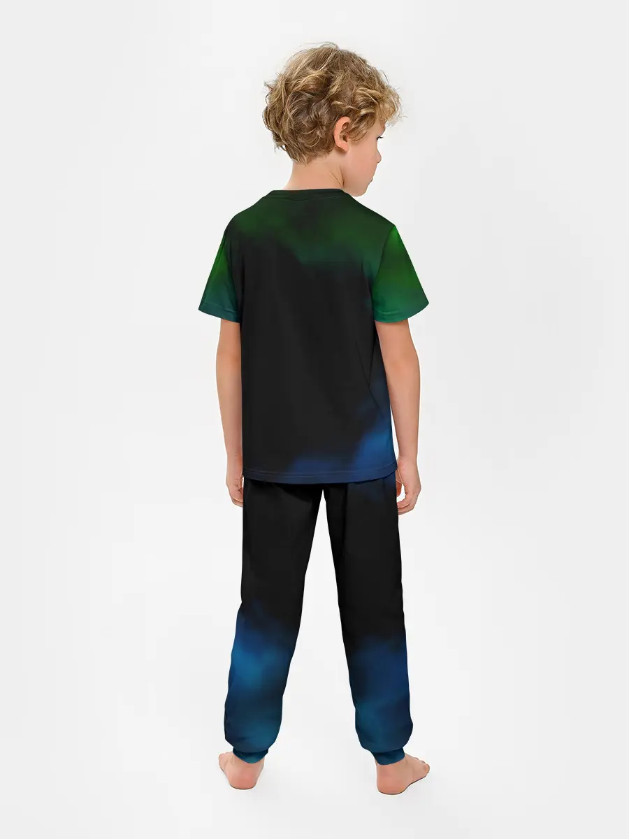 Детская пижама с брюками / Гию и Танджиро Kimetsu no Yaiba