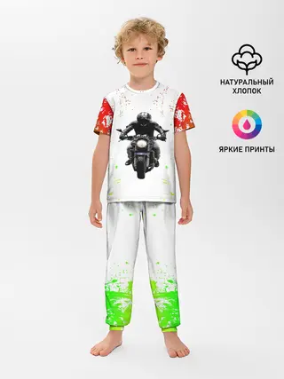 Детская пижама с брюками / МОТОЦИКЛЫ