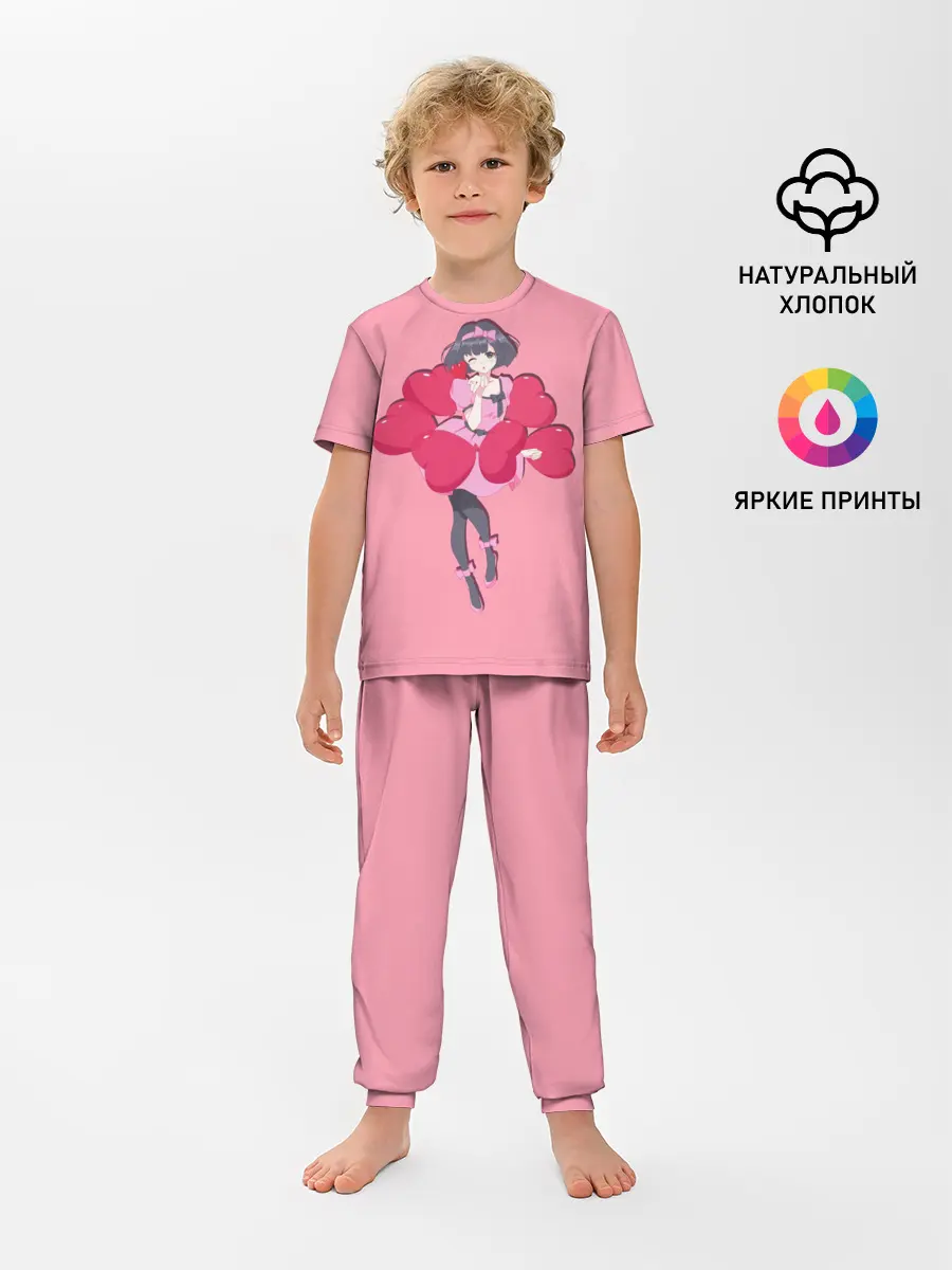 Детская пижама с брюками / Аниме. Девушка. Любовь