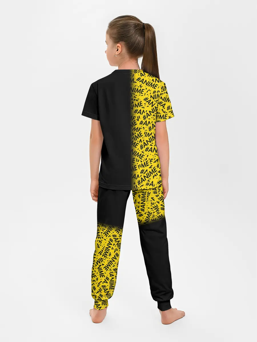 Детская пижама с брюками / ANIME pattern text