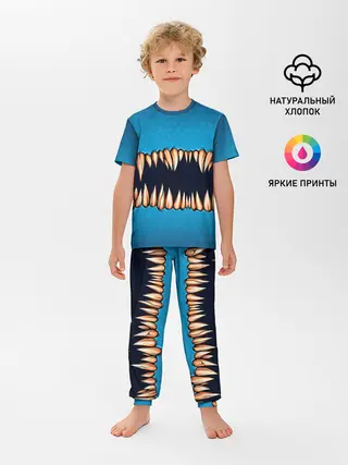 Детская пижама с брюками / Зубастая коллекция