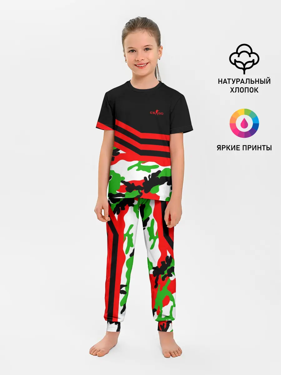 Детская пижама с брюками / Камуфляж CS:GO