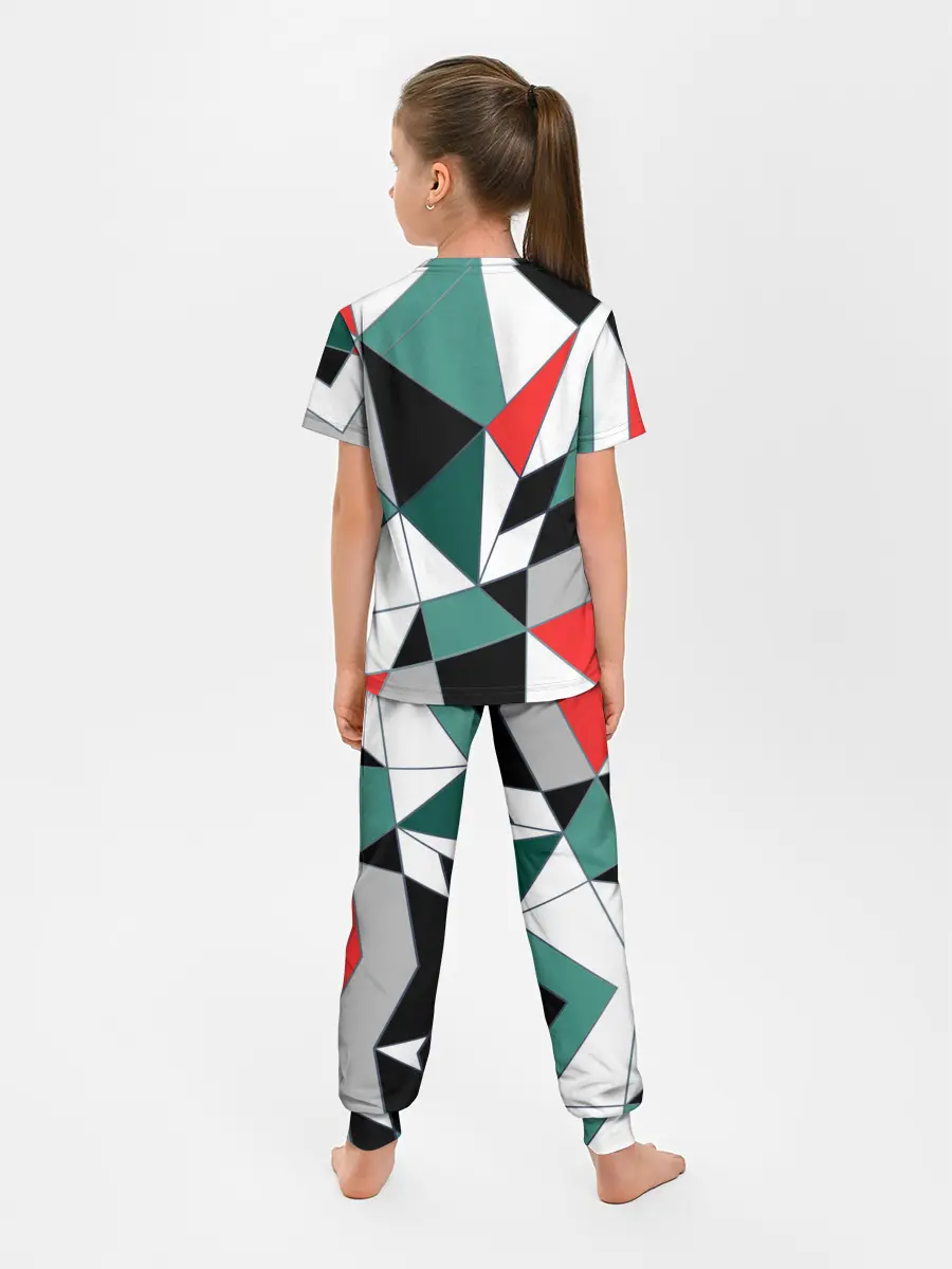 Детская пижама с брюками / Абстрактный геометрический