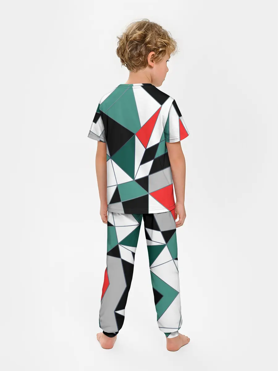 Детская пижама с брюками / Абстрактный геометрический